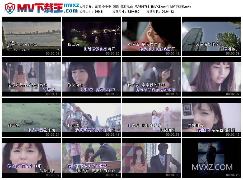 张寒-小乖乖_国语_流行歌曲_MA503788
